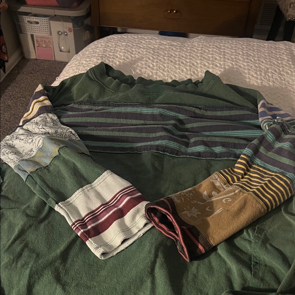 We The Free Tops - We The Free Dark Green Textured Top